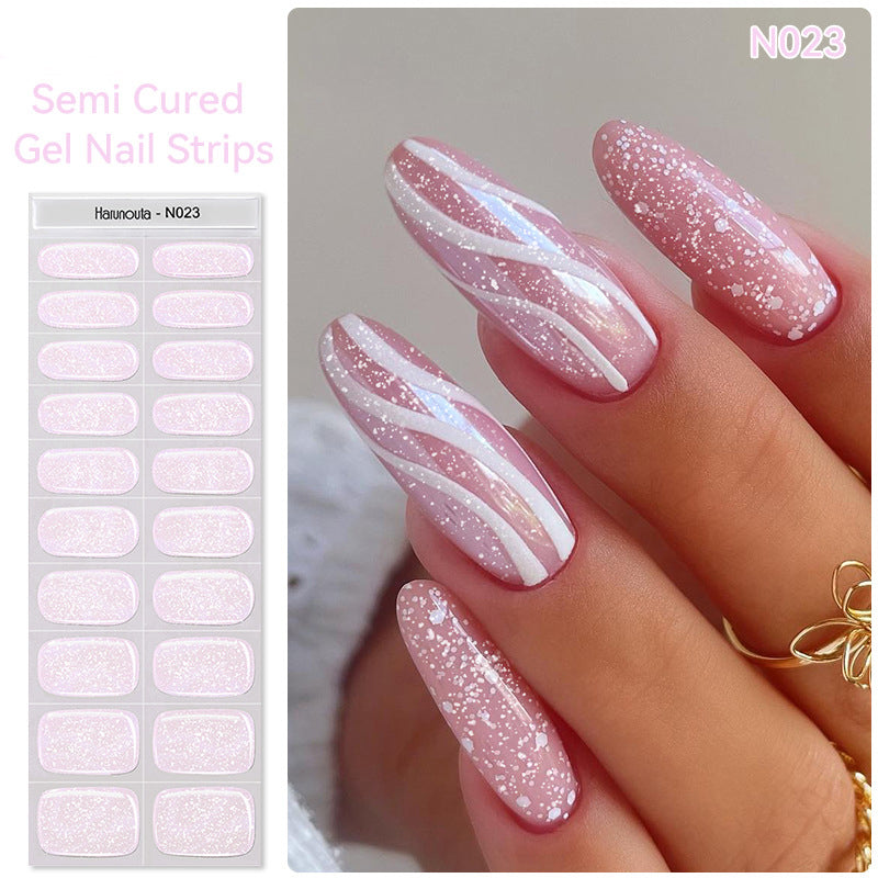 🔥Final 3 Hours: 50% OFF💅Semi Cured Gel Nail Strips | Gel Nail Stickers with UV Light Required💜