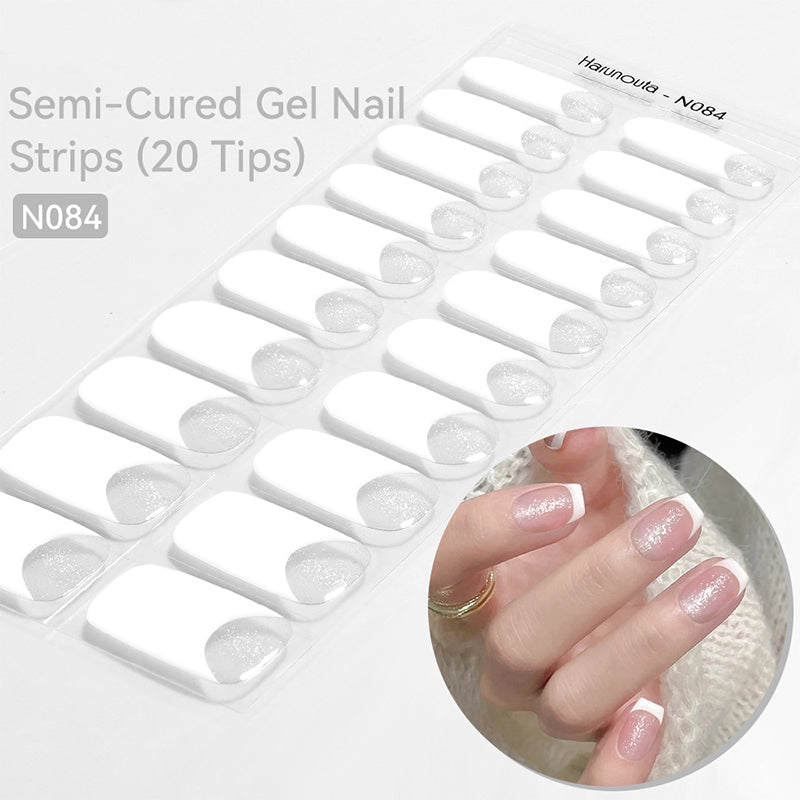 🔥Final 3 Hours: 50% OFF💅Semi Cured Gel Nail Strips | Gel Nail Stickers with UV Light Required💜