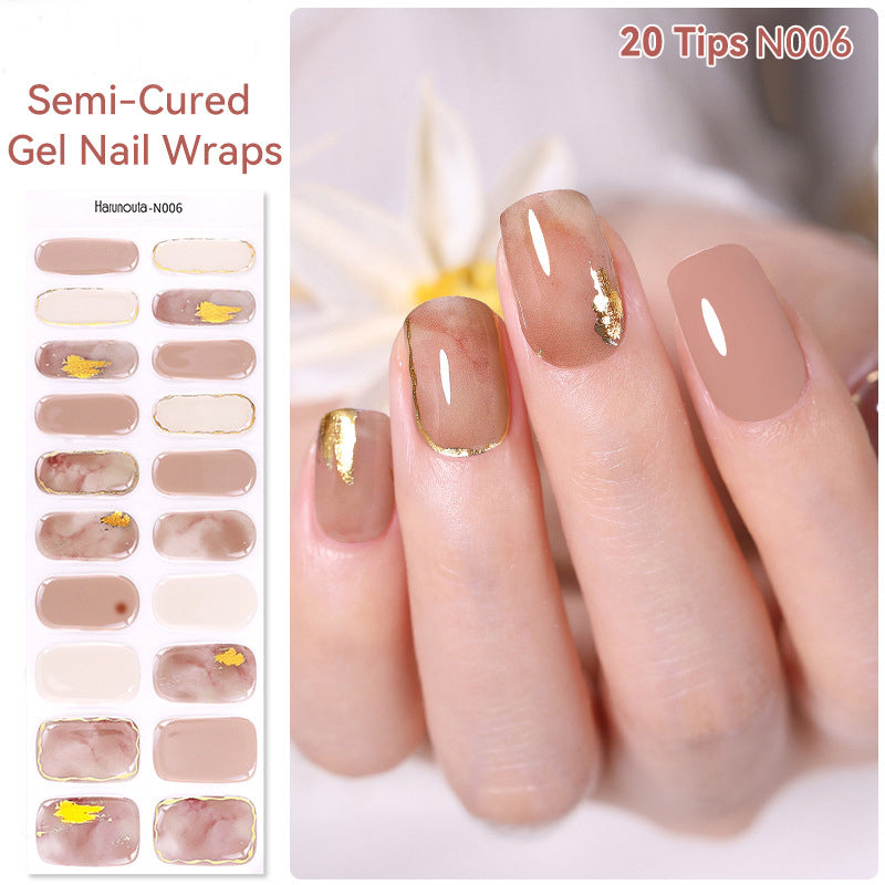 🔥Final 3 Hours: 50% OFF💅Semi Cured Gel Nail Strips | Gel Nail Stickers with UV Light Required💜
