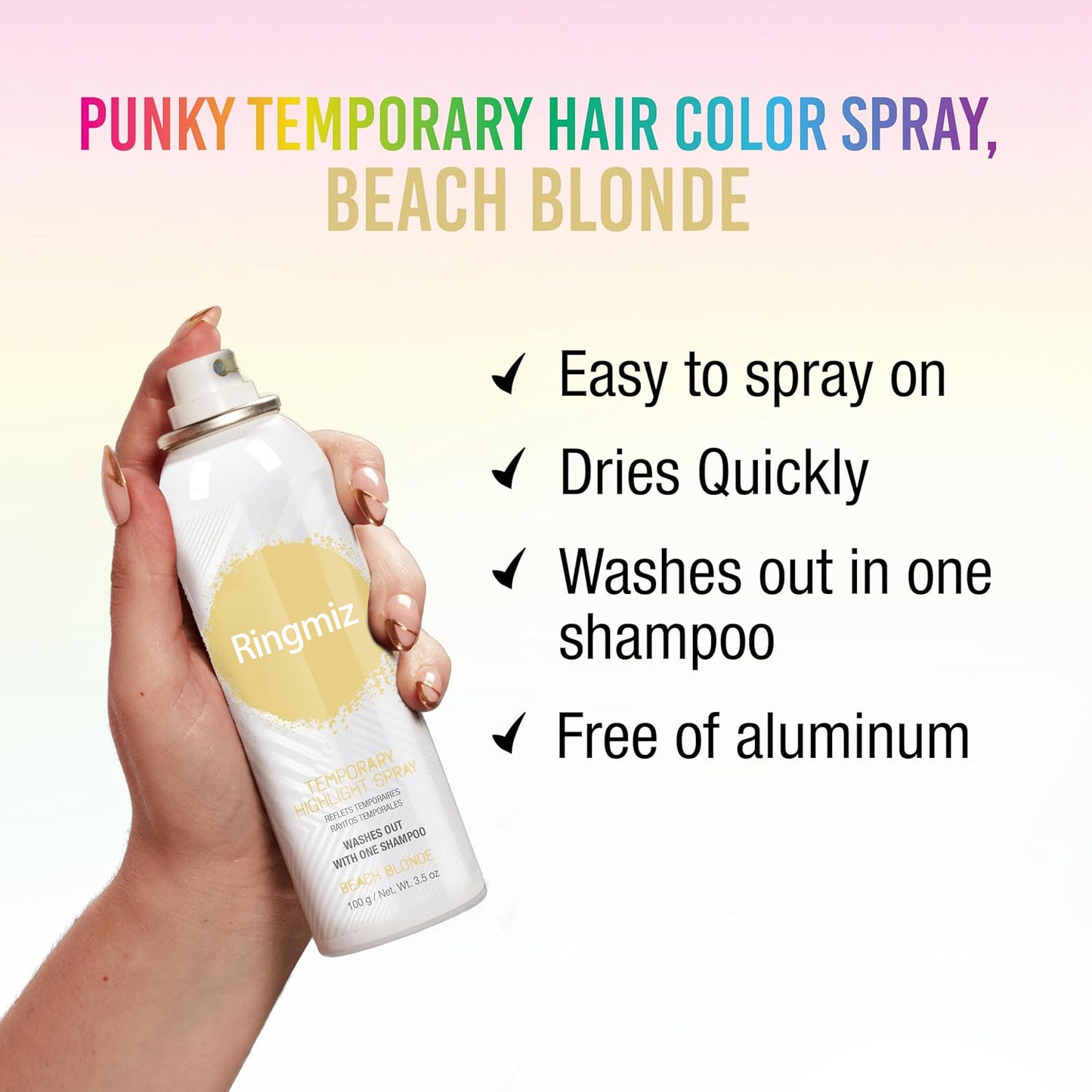 🌈LAST DAY 50% OFF🎁Temporary Hair Color Spray, Fast-Drying & Washable, 3.5 fl oz, 1 Pack