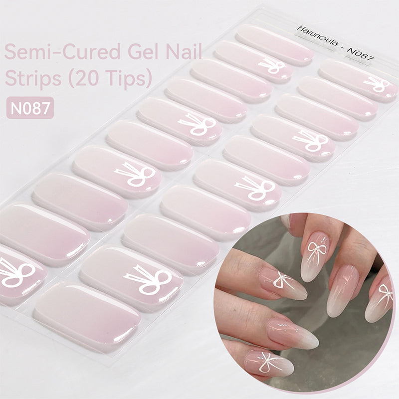 🔥Final 3 Hours: 50% OFF💅Semi Cured Gel Nail Strips | Gel Nail Stickers with UV Light Required💜