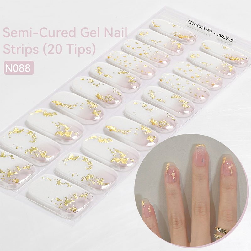 🔥Final 3 Hours: 50% OFF💅Semi Cured Gel Nail Strips | Gel Nail Stickers with UV Light Required💜