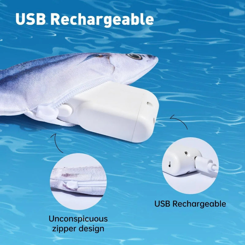 🌈LAST DAY 50% OFF🐟Bite-Sized Realistic Flopping Fish Cat Toys🐱