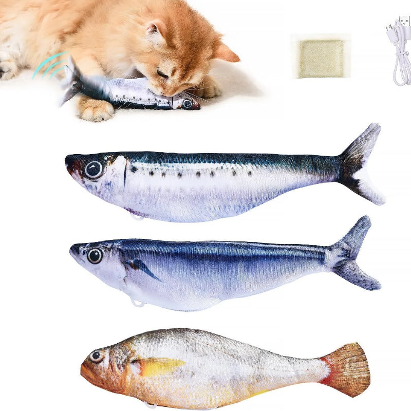 🌈LAST DAY 50% OFF🐟Bite-Sized Realistic Flopping Fish Cat Toys🐱