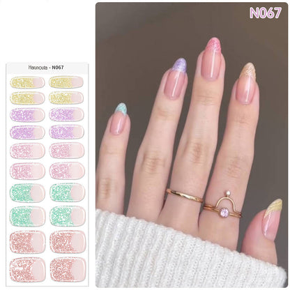 🔥Final 3 Hours: 50% OFF💅Semi Cured Gel Nail Strips | Gel Nail Stickers with UV Light Required💜