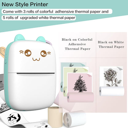 🎁 Up to 50% OFF 🖨️ Mini Sticker Printer, Pocket Thermal Sticker Printer Machine, Thermal Bluetooth Sticker Maker