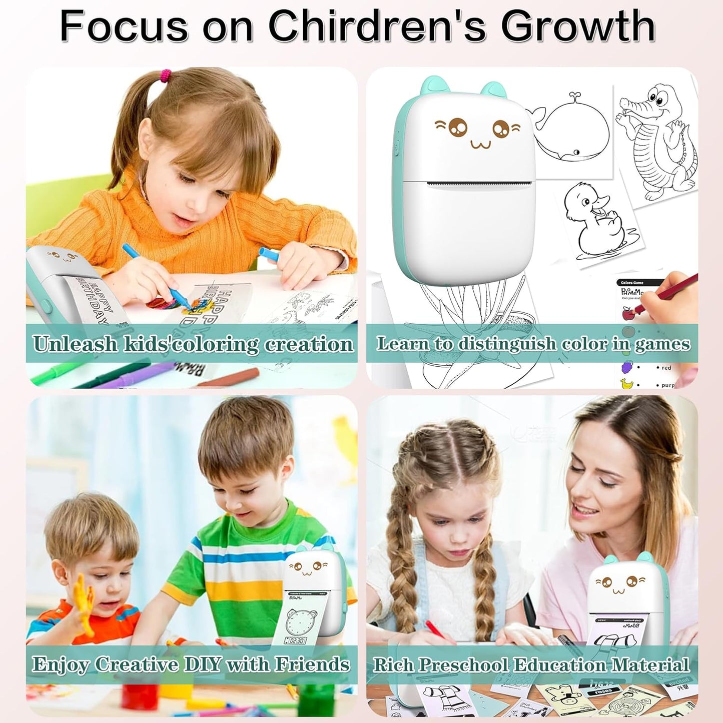 🎁 Up to 50% OFF 🖨️ Mini Sticker Printer, Pocket Thermal Sticker Printer Machine, Thermal Bluetooth Sticker Maker