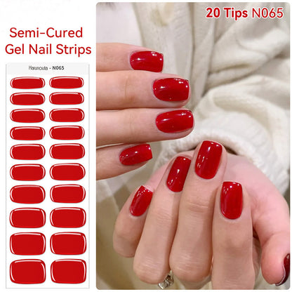 🔥Final 3 Hours: 50% OFF💅Semi Cured Gel Nail Strips | Gel Nail Stickers with UV Light Required💜