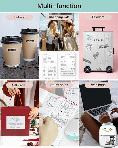 🎁 Up to 50% OFF 🖨️ Mini Sticker Printer, Pocket Thermal Sticker Printer Machine, Thermal Bluetooth Sticker Maker
