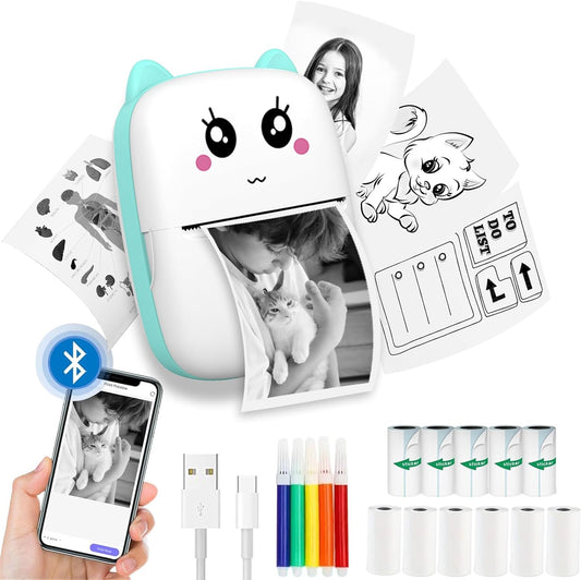 🎁 Up to 50% OFF 🖨️ Mini Sticker Printer, Pocket Thermal Sticker Printer Machine, Thermal Bluetooth Sticker Maker