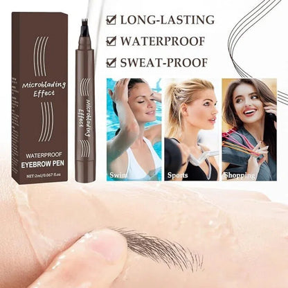 🌈Last Day - Buy 1 Get 1 Free💜Four-pronged Wild Water Eyebrow Pencil🖊️
