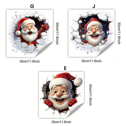 "Santa's Breaking In!" Christmas Wall Sticker 🎅 Funny Holiday Decor for Home 🎄
