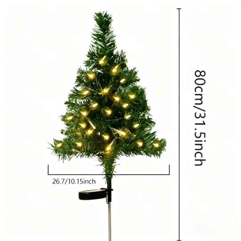 Solar Christmas tree lights holiday decorations, outdoor courtyards, gardens, lawns, small path lights, atmosphere lights