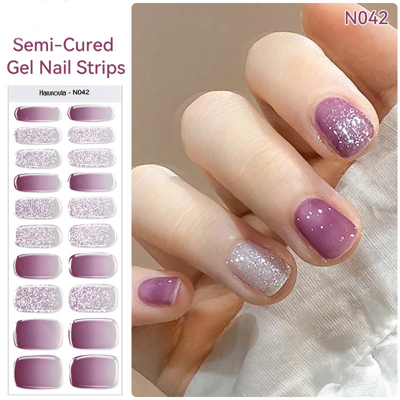 🔥Final 3 Hours: 50% OFF💅Semi Cured Gel Nail Strips | Gel Nail Stickers with UV Light Required💜