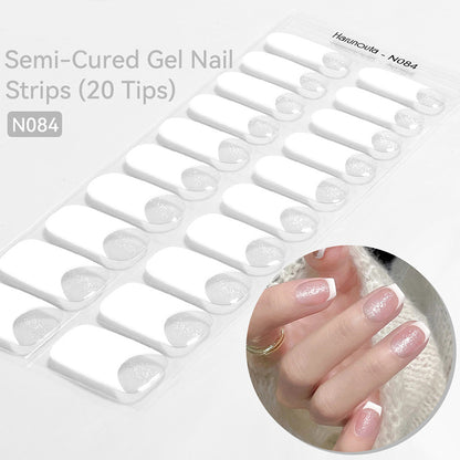 🔥Final 3 Hours: 50% OFF💅Semi Cured Gel Nail Strips | Gel Nail Stickers with UV Light Required💜