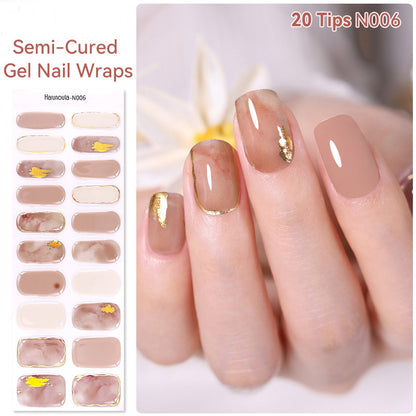 🔥Final 3 Hours: 50% OFF💅Semi Cured Gel Nail Strips | Gel Nail Stickers with UV Light Required💜