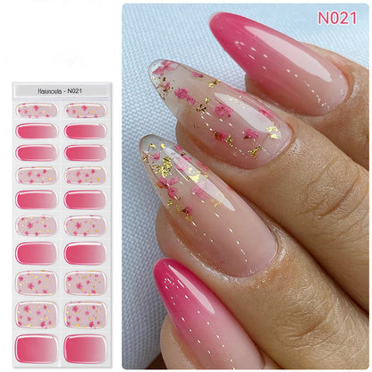 🔥Final 3 Hours: 50% OFF💅Semi Cured Gel Nail Strips | Gel Nail Stickers with UV Light Required💜