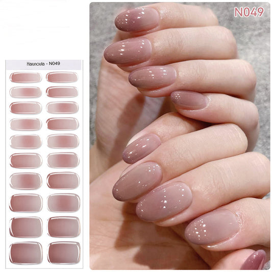 🔥Final 3 Hours: 50% OFF💅Semi Cured Gel Nail Strips | Gel Nail Stickers with UV Light Required💜