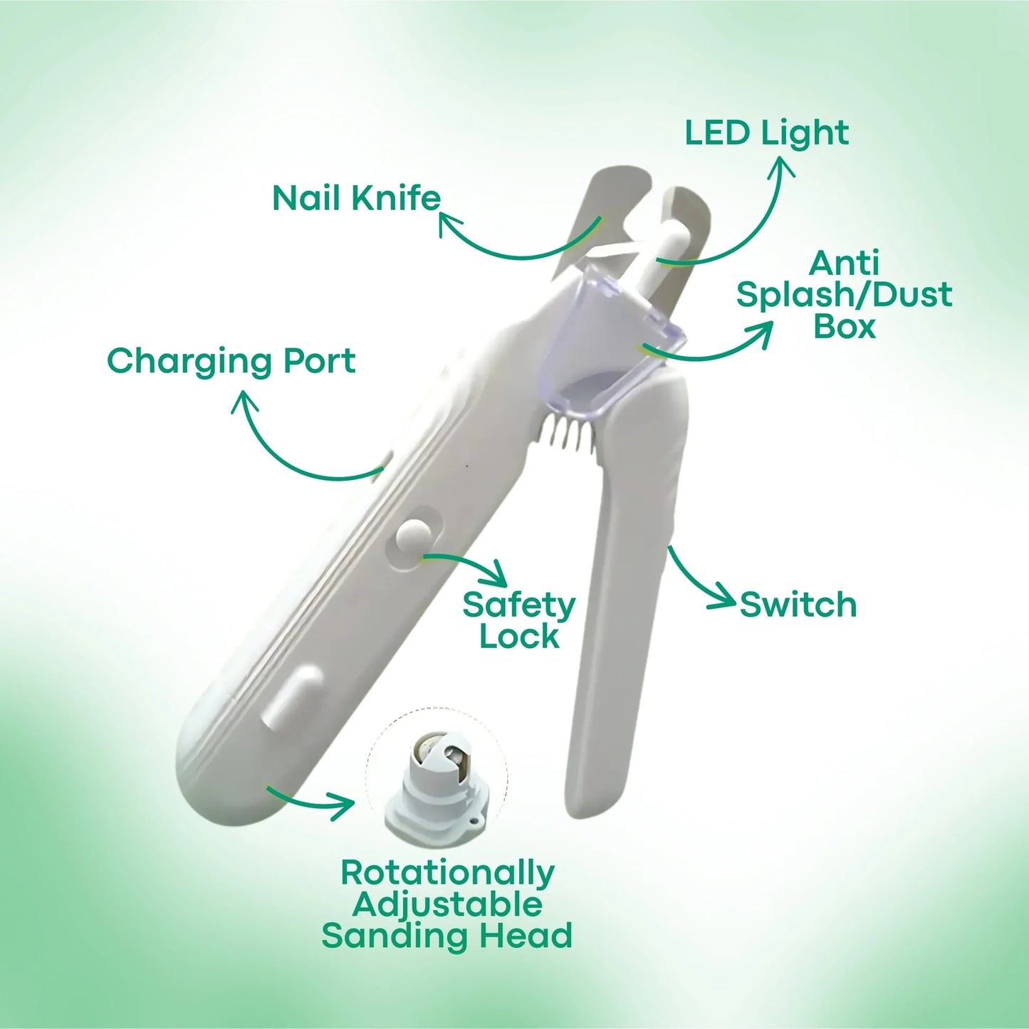 🔥Final 3 Hours: 50% OFF🐾Pet grooming electric nail clippers and nail trimmer two in one