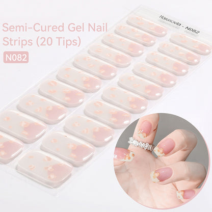🔥Final 3 Hours: 50% OFF💅Semi Cured Gel Nail Strips | Gel Nail Stickers with UV Light Required💜