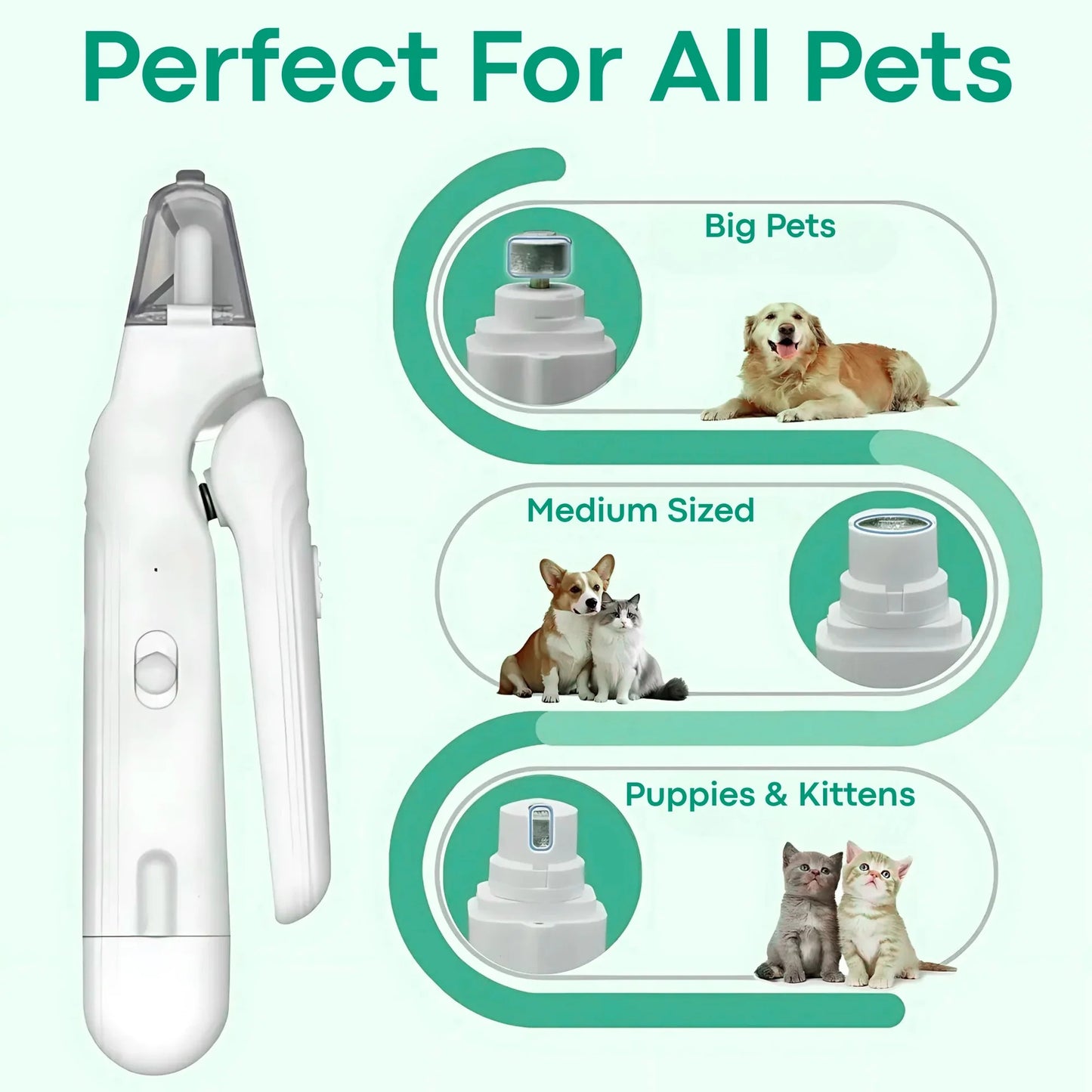 🔥Final 3 Hours: 50% OFF🐾Pet grooming electric nail clippers and nail trimmer two in one
