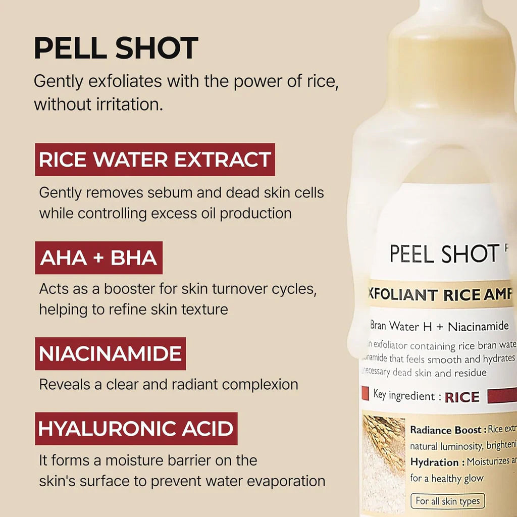 Final 3 Hours: 50% OFF 🔥 Gentle Exfoliator Glow Rice Ampoule