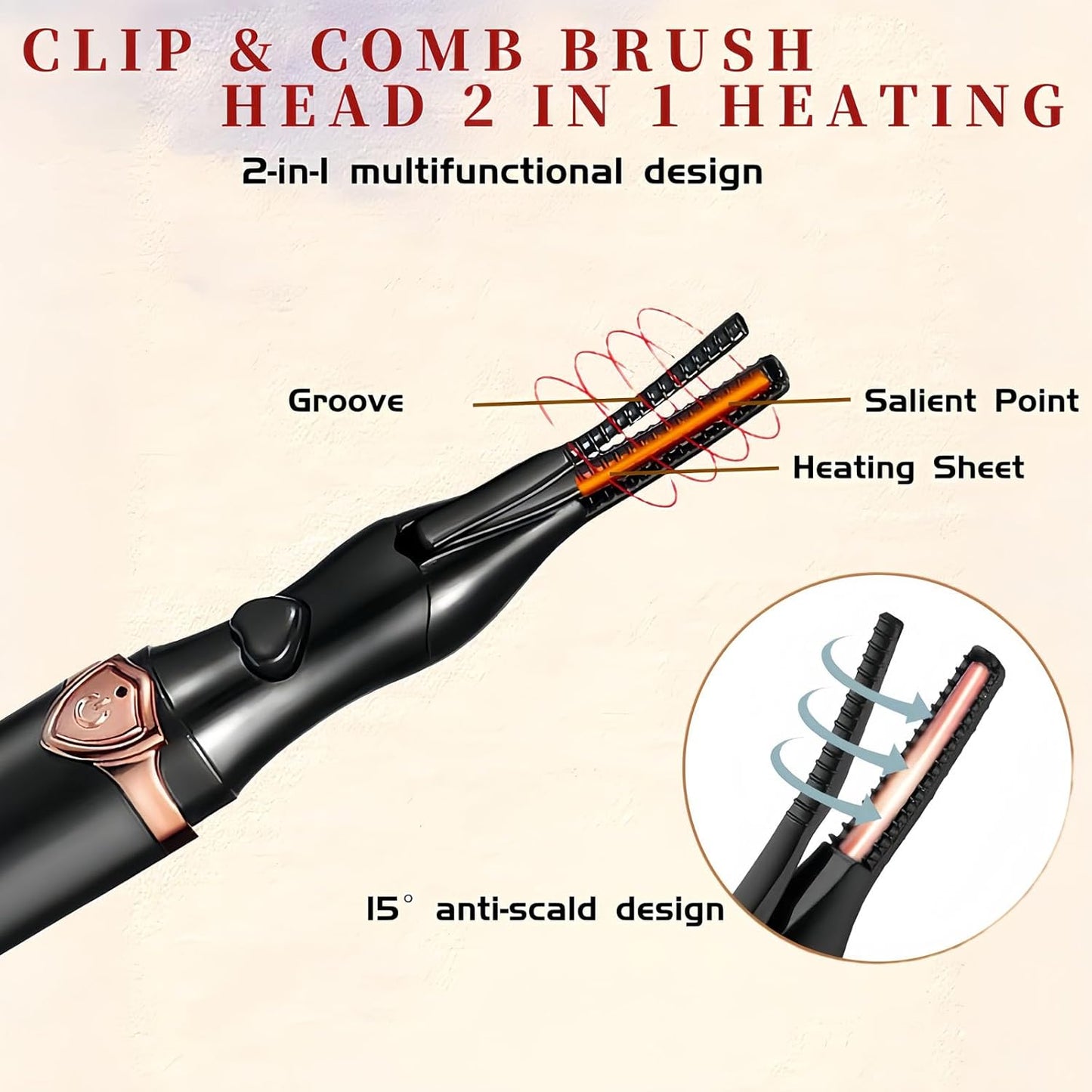🔥 LAST DAY SALE-50% OFF 🔥Heated eyelash curler, rechargeable electric eyelash curler