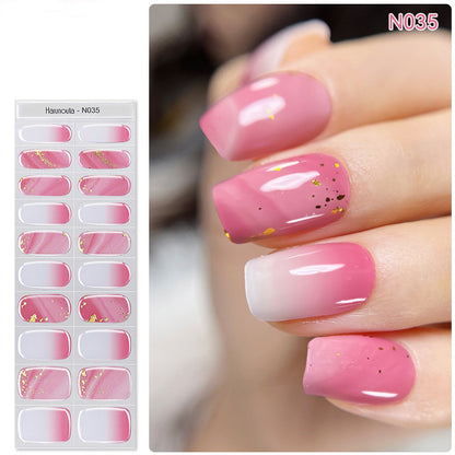 🔥Final 3 Hours: 50% OFF💅Semi Cured Gel Nail Strips | Gel Nail Stickers with UV Light Required💜