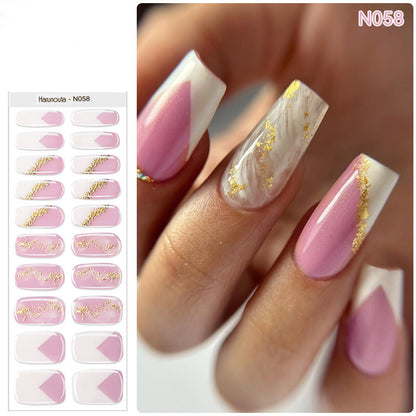 🔥Final 3 Hours: 50% OFF💅Semi Cured Gel Nail Strips | Gel Nail Stickers with UV Light Required💜