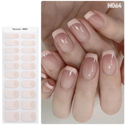 🔥Final 3 Hours: 50% OFF💅Semi Cured Gel Nail Strips | Gel Nail Stickers with UV Light Required💜