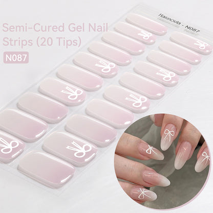 🔥Final 3 Hours: 50% OFF💅Semi Cured Gel Nail Strips | Gel Nail Stickers with UV Light Required💜