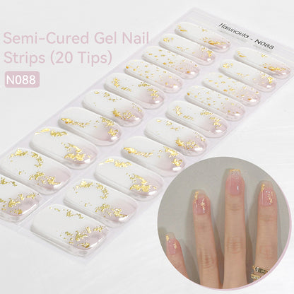 🔥Final 3 Hours: 50% OFF💅Semi Cured Gel Nail Strips | Gel Nail Stickers with UV Light Required💜