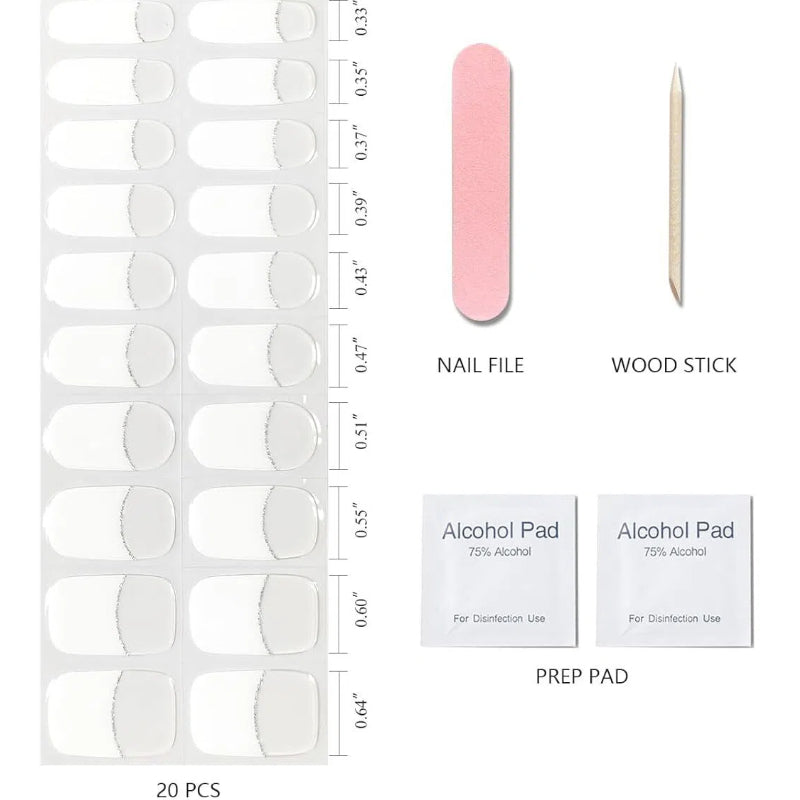 🔥Final 3 Hours: 50% OFF💅Semi Cured Gel Nail Strips | Gel Nail Stickers with UV Light Required💜