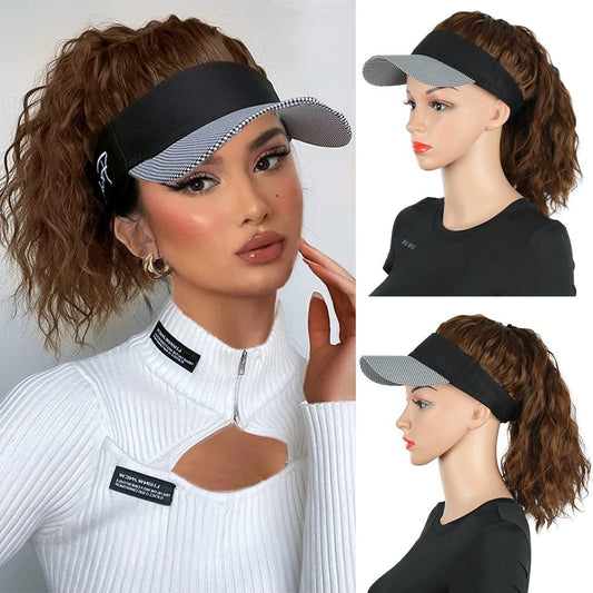 💜Women's Ponytail Wig Baseball Cap - Long Wavy💜