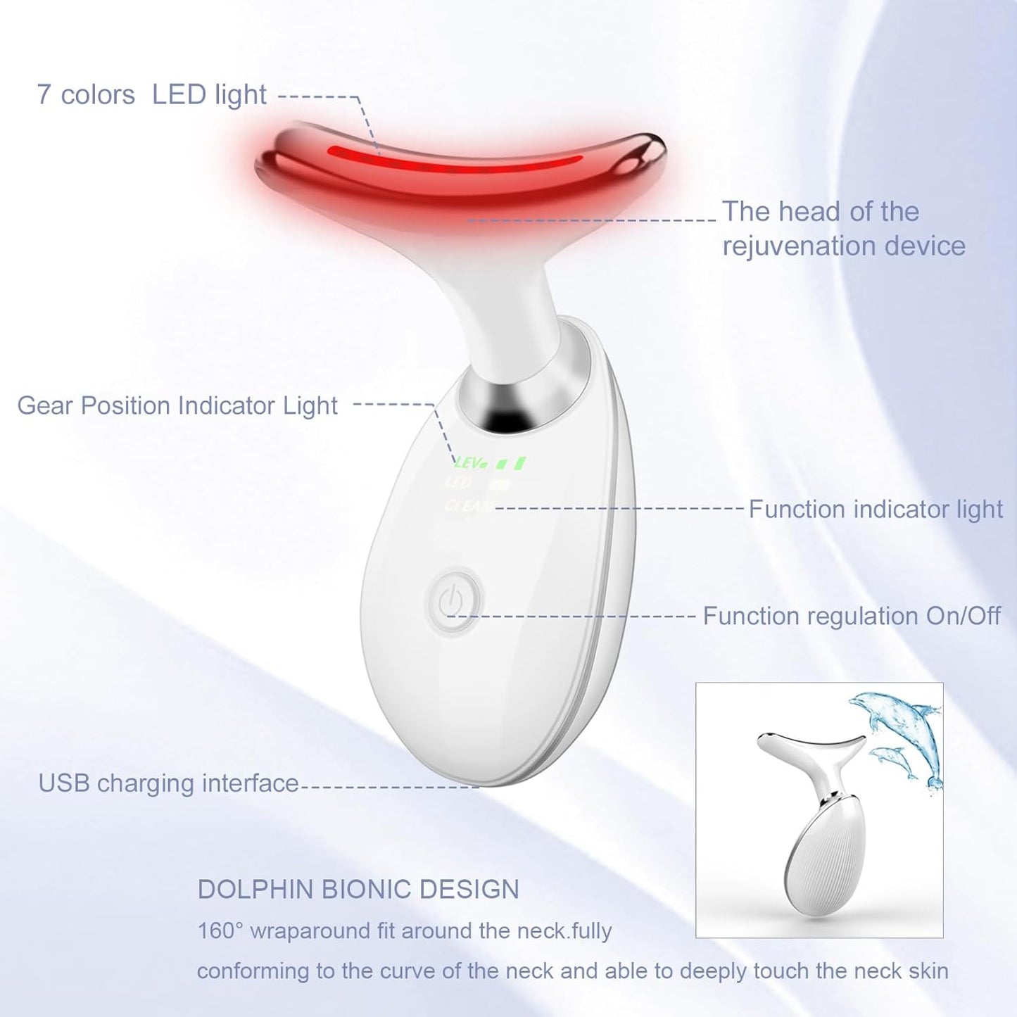 🌈LAST DAY 50% OFF🎁7 in 1 Multifunctional Facial Massager, Beauty Skin Care Tool for Face and Neck