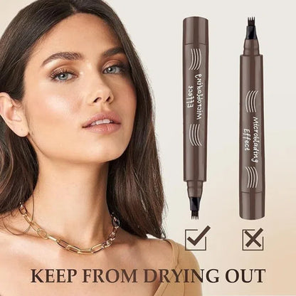 🌈Last Day - Buy 1 Get 1 Free💜Four-pronged Wild Water Eyebrow Pencil🖊️