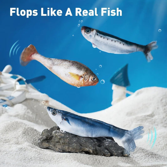 🌈LAST DAY 50% OFF🐟Bite-Sized Realistic Flopping Fish Cat Toys🐱