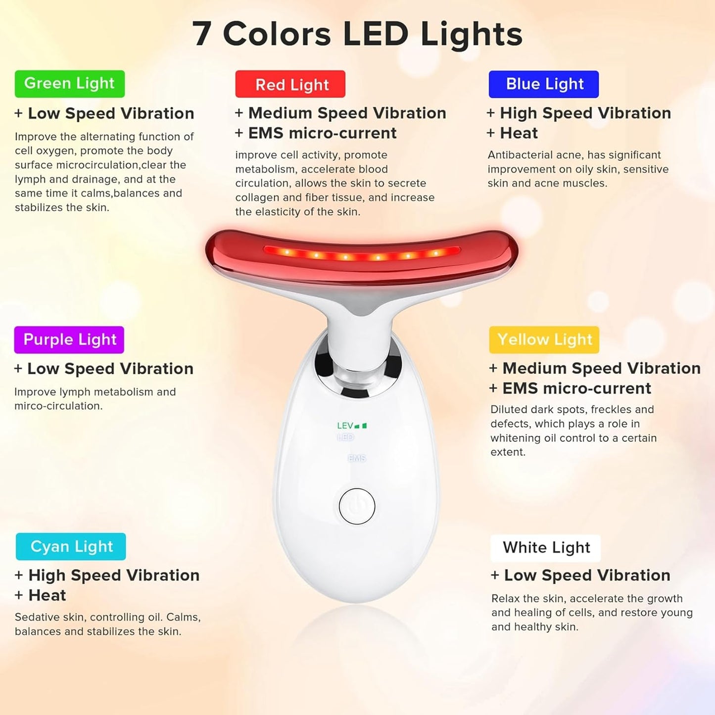 🌈LAST DAY 50% OFF🎁7 in 1 Multifunctional Facial Massager, Beauty Skin Care Tool for Face and Neck