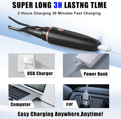 🔥 LAST DAY SALE-50% OFF 🔥Heated eyelash curler, rechargeable electric eyelash curler
