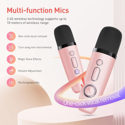 🔥 Up to 50% OFF 🎁 Mini karaoke machine with microphone and sound system