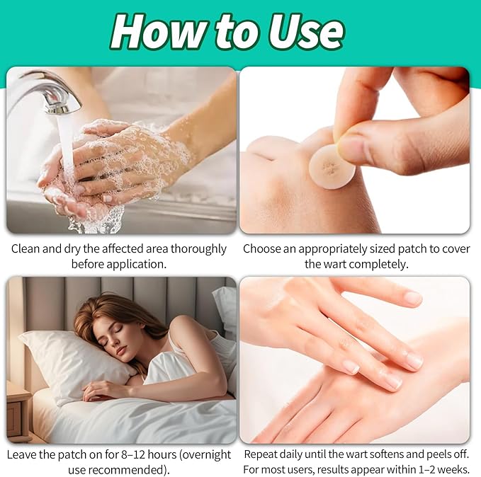 🌈 LAST DAY SALE-50% OFF 🔥Wart removal patch, strong skin care removal patch - 144 pieces
