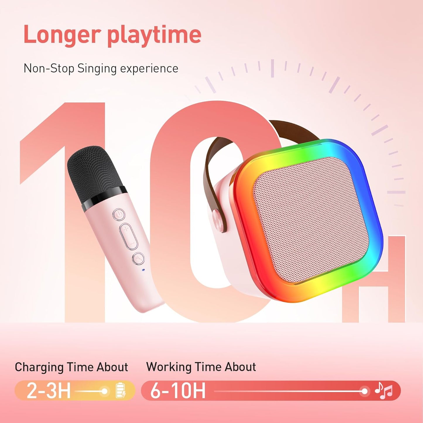 🔥 Up to 50% OFF 🎁 Mini karaoke machine with microphone and sound system