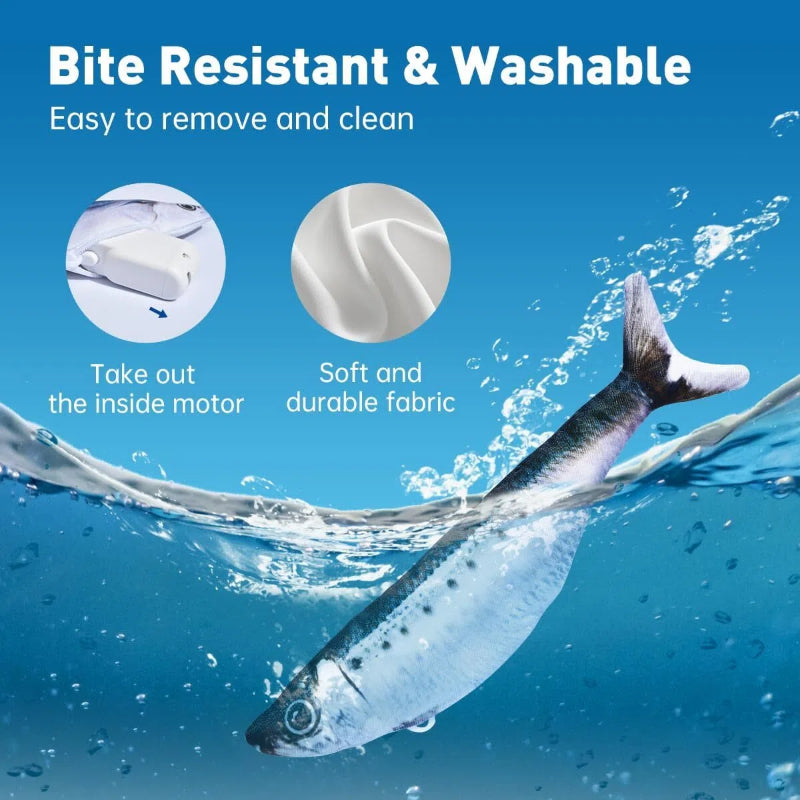 🌈LAST DAY 50% OFF🐟Bite-Sized Realistic Flopping Fish Cat Toys🐱