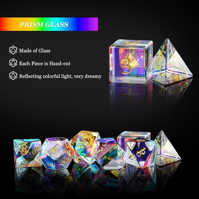 🔥Up to 50% OFF🔥Last Day Promotion - Glass Prism Dice Set
