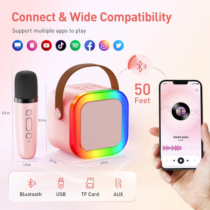 🔥 Up to 50% OFF 🎁 Mini karaoke machine with microphone and sound system