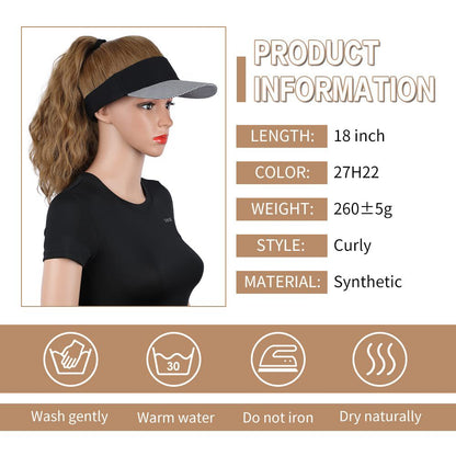 💜Women's Ponytail Wig Baseball Cap - Long Wavy💜