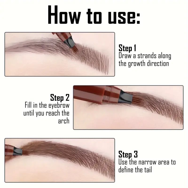 🌈Last Day - Buy 1 Get 1 Free💜Four-pronged Wild Water Eyebrow Pencil🖊️