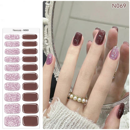 🔥Final 3 Hours: 50% OFF💅Semi Cured Gel Nail Strips | Gel Nail Stickers with UV Light Required💜