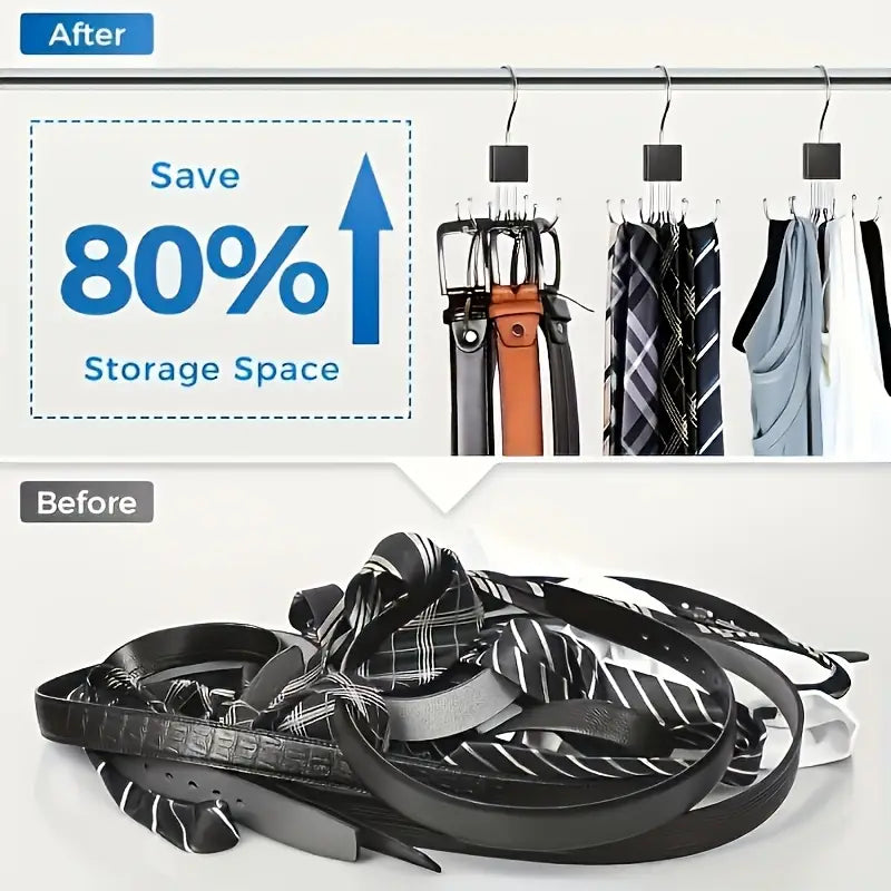 🔥Up to 50% OFF🔥Belt Organizer for Closet 360° Rotatable