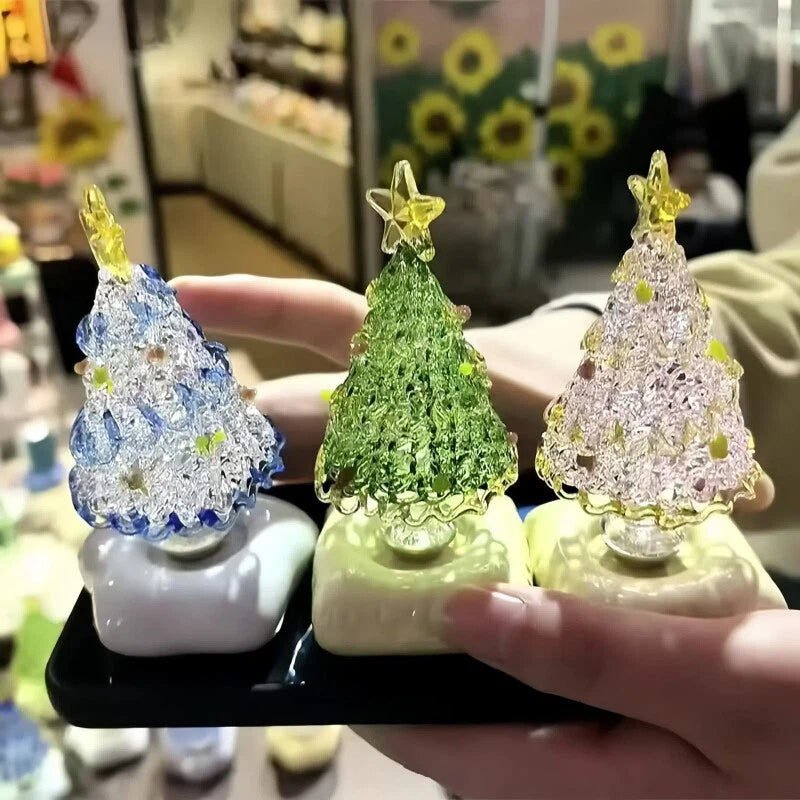 🎅Handmade Glass & Ceramic Rotatable Christmas Tree Ornament 🎄